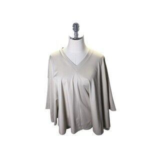 Albapaca Top Women's Size 0 XS/S Off Beige V-Neck